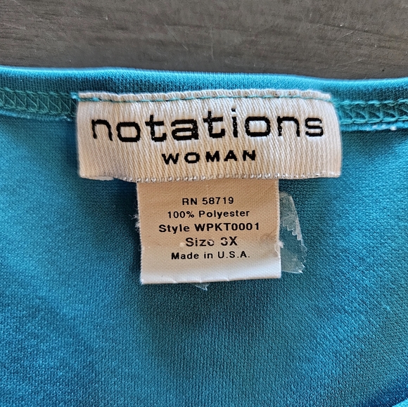Notations Women's Tank Size 3X - Picture 3 of 8